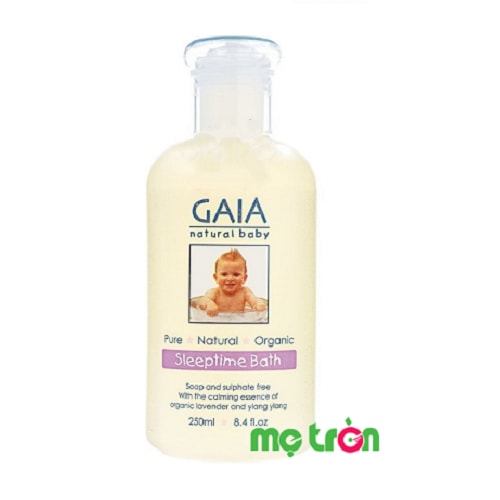 Sữa tắm giúp bé ngủ ngon Gaia Baby Sleeptime Bath Wash 250ml được làm từ những thành phần tự nhiên giúp chăm sóc làn da mỏng manh và nhạy cảm của bé  một cách nhẹ nhàng và không gây kích ứng hay bất kỳ tác dụng phụ nào cho da bé.